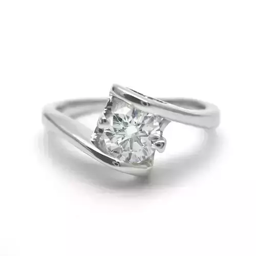 3DM Format Solitaire wedding ring for her