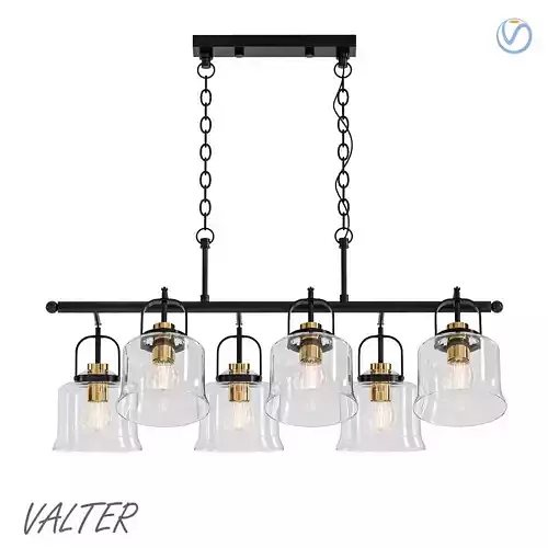 Valter light chandelier with glass shades