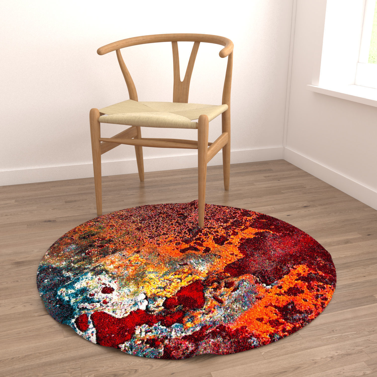 Round Rug Set 103 3D model_3
