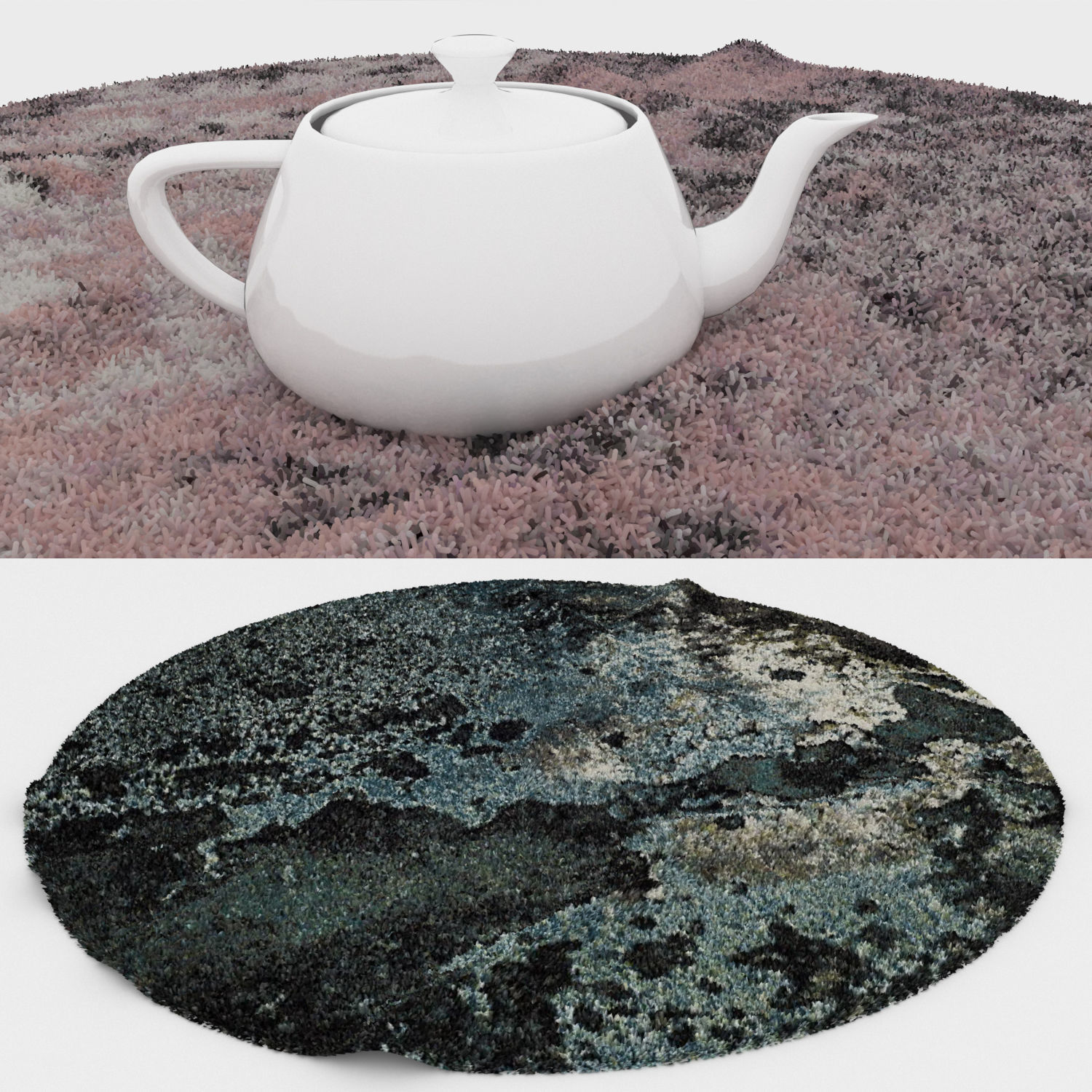 Round Rug Set 103 3D model_2