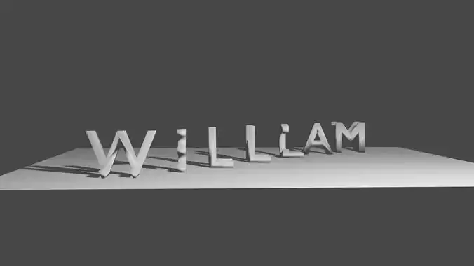 DuelText3D model shadow of word raghu