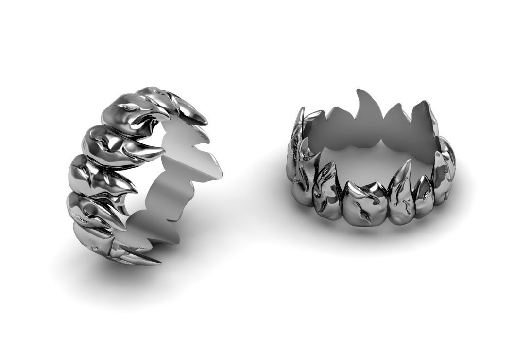 ring fangs teeth vampire 3D print model