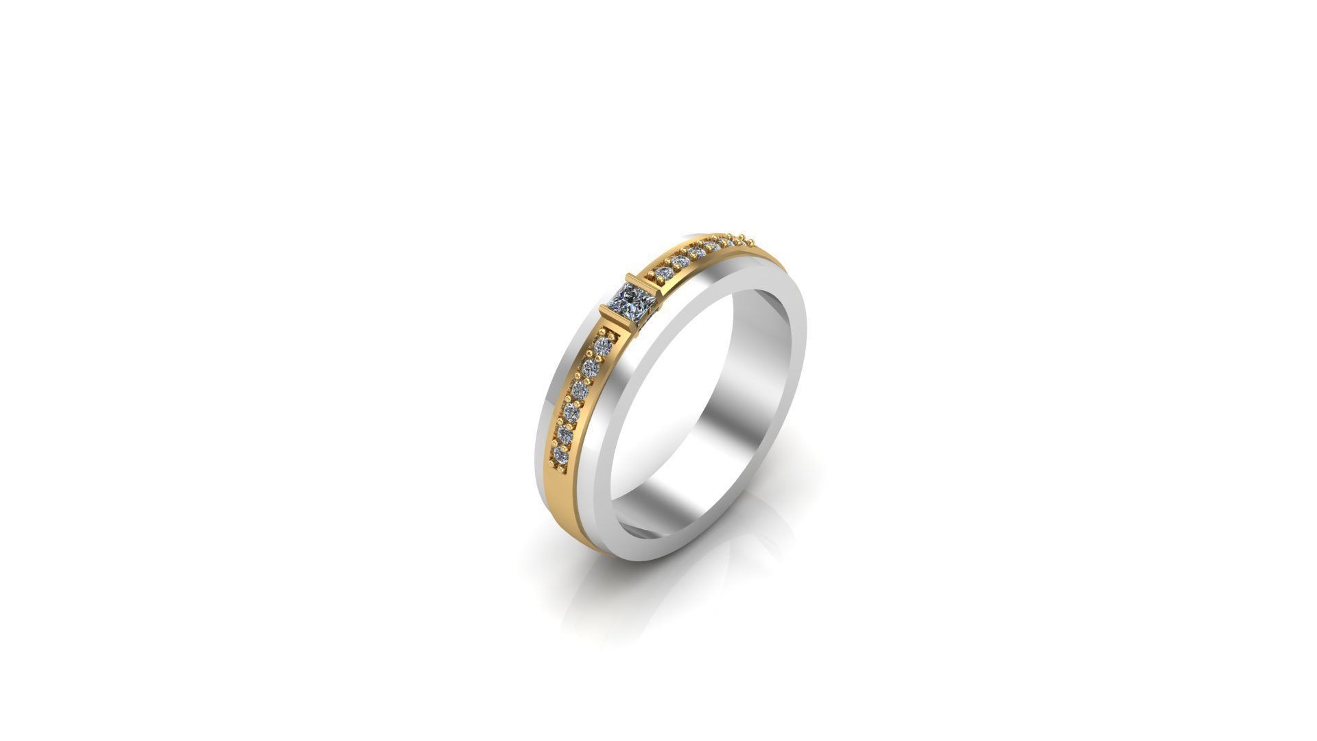 Diamond ring 3D print model_1