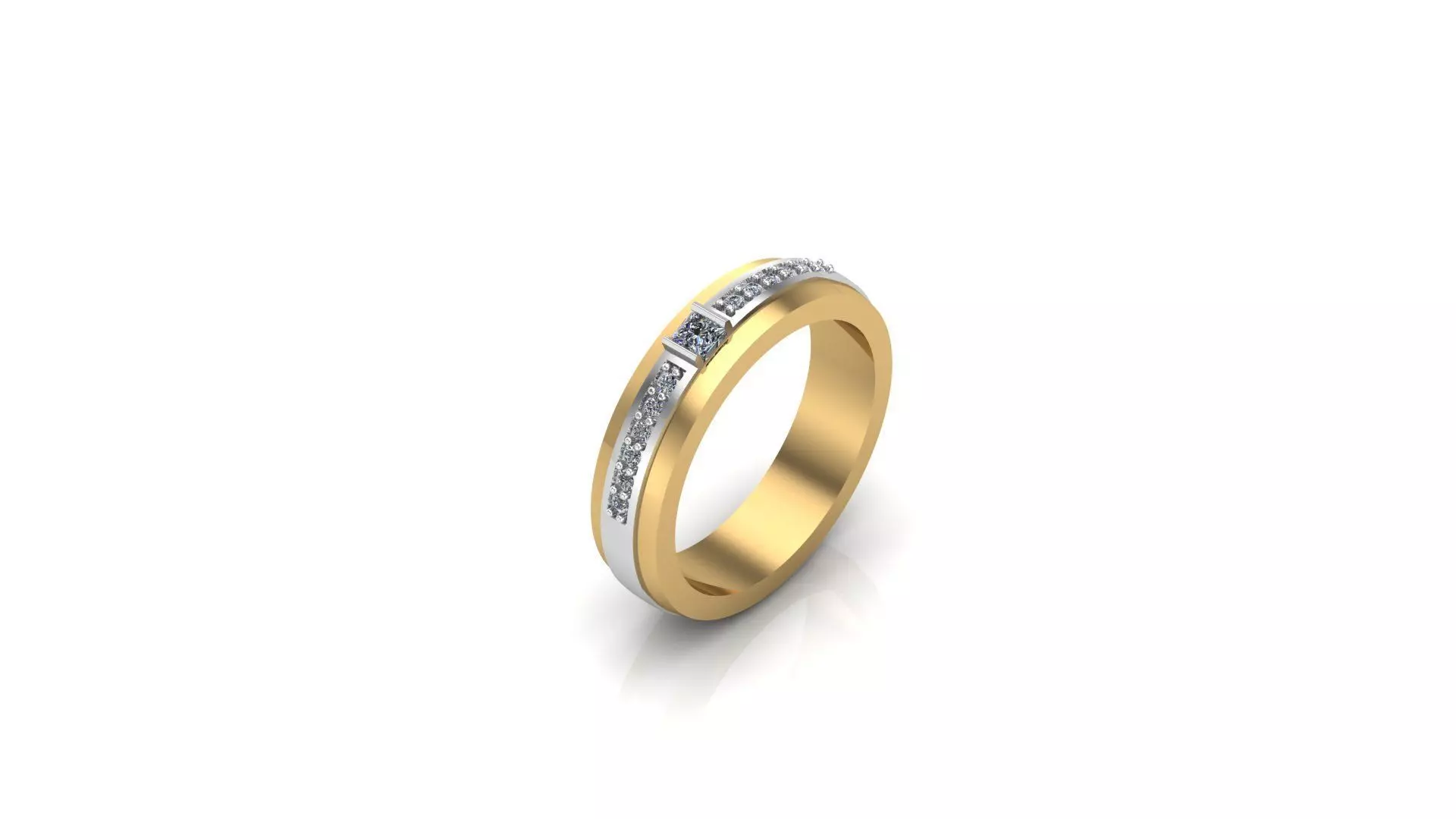 Diamond ring 3D print model_0