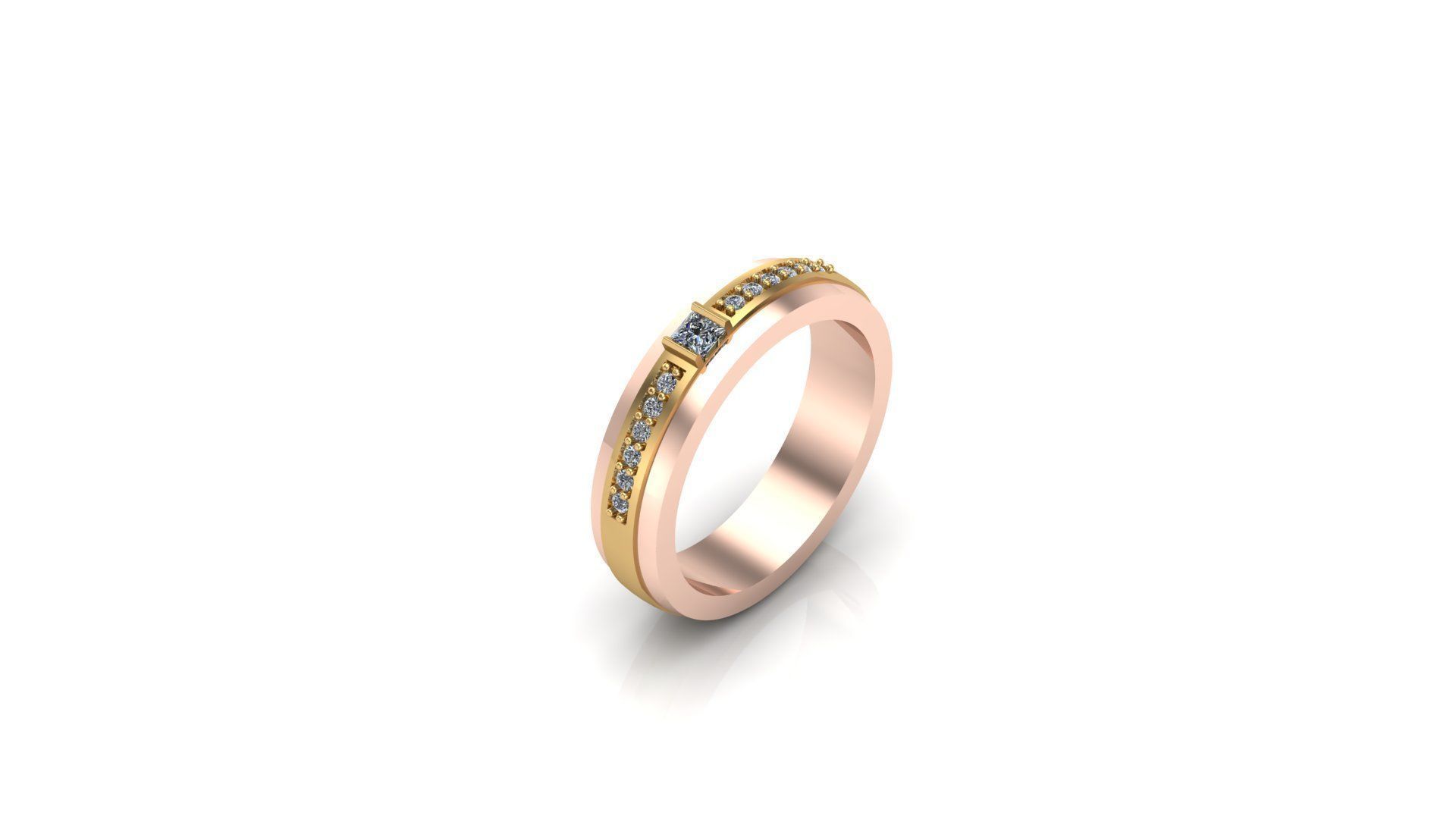 Diamond ring 3D print model_2