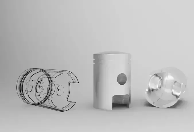 Simson piston S50 3D model