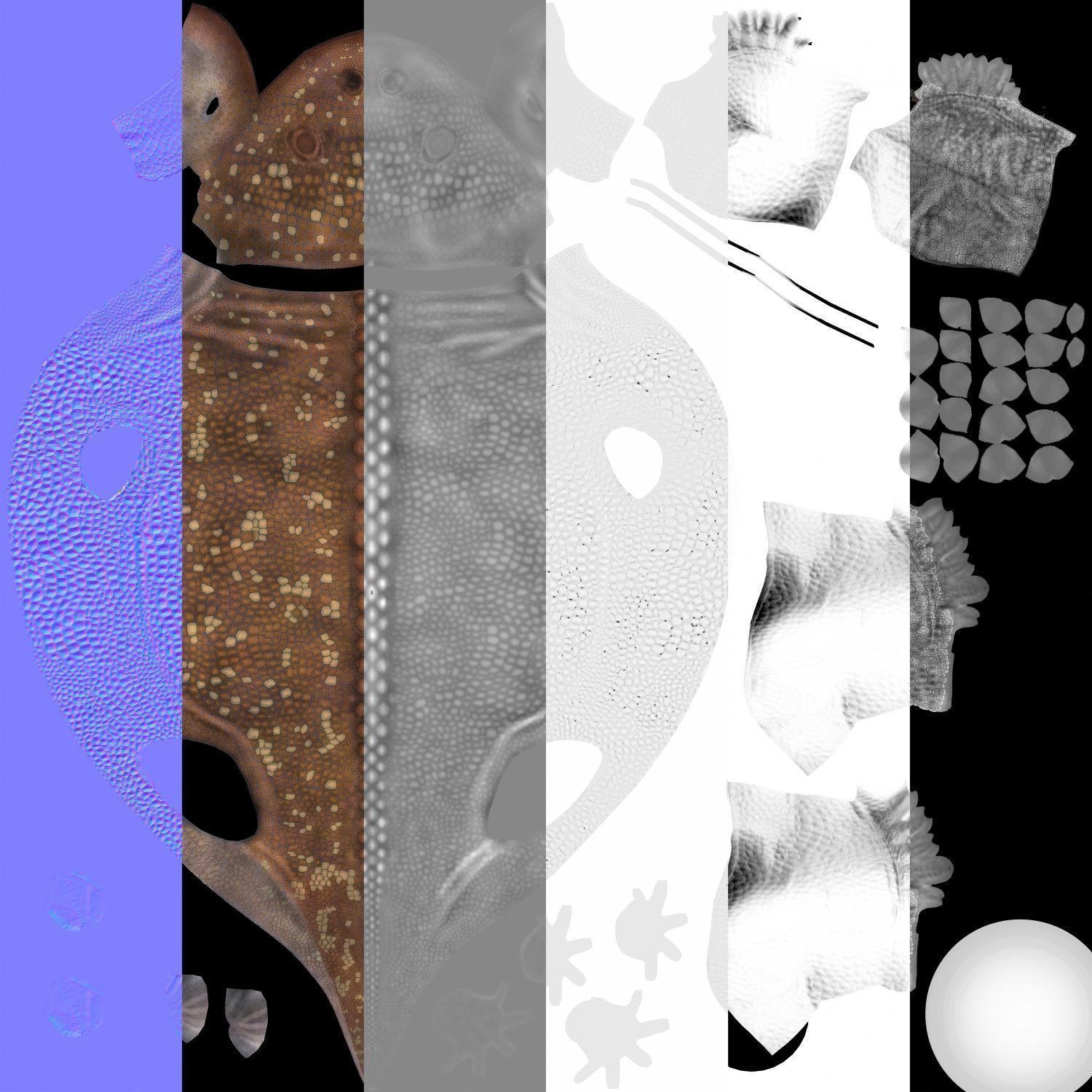 Extinct animals pack version 14 Low-poly 3D model_76