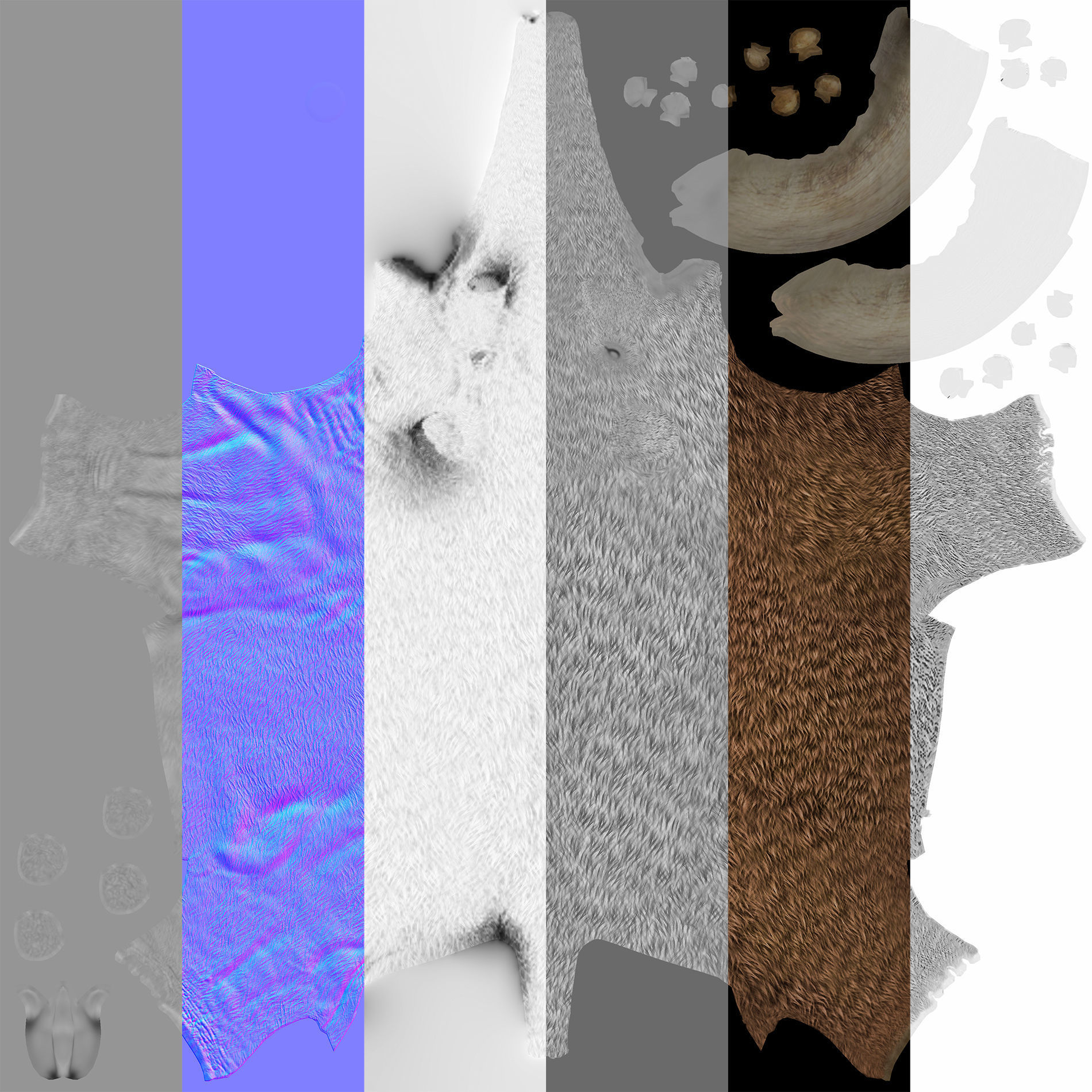 Extinct animals pack version 14 Low-poly 3D model_145