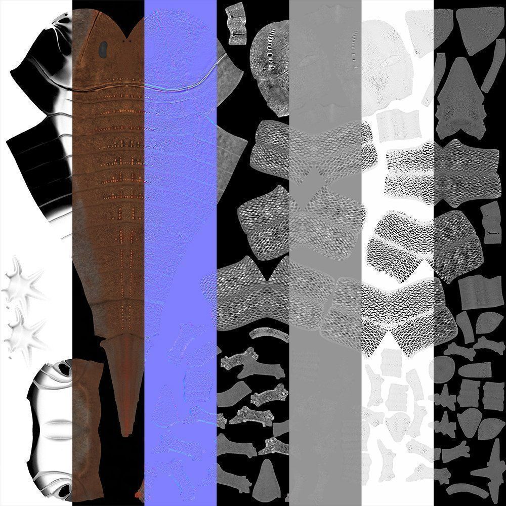 Extinct animals pack version 14 Low-poly 3D model_78