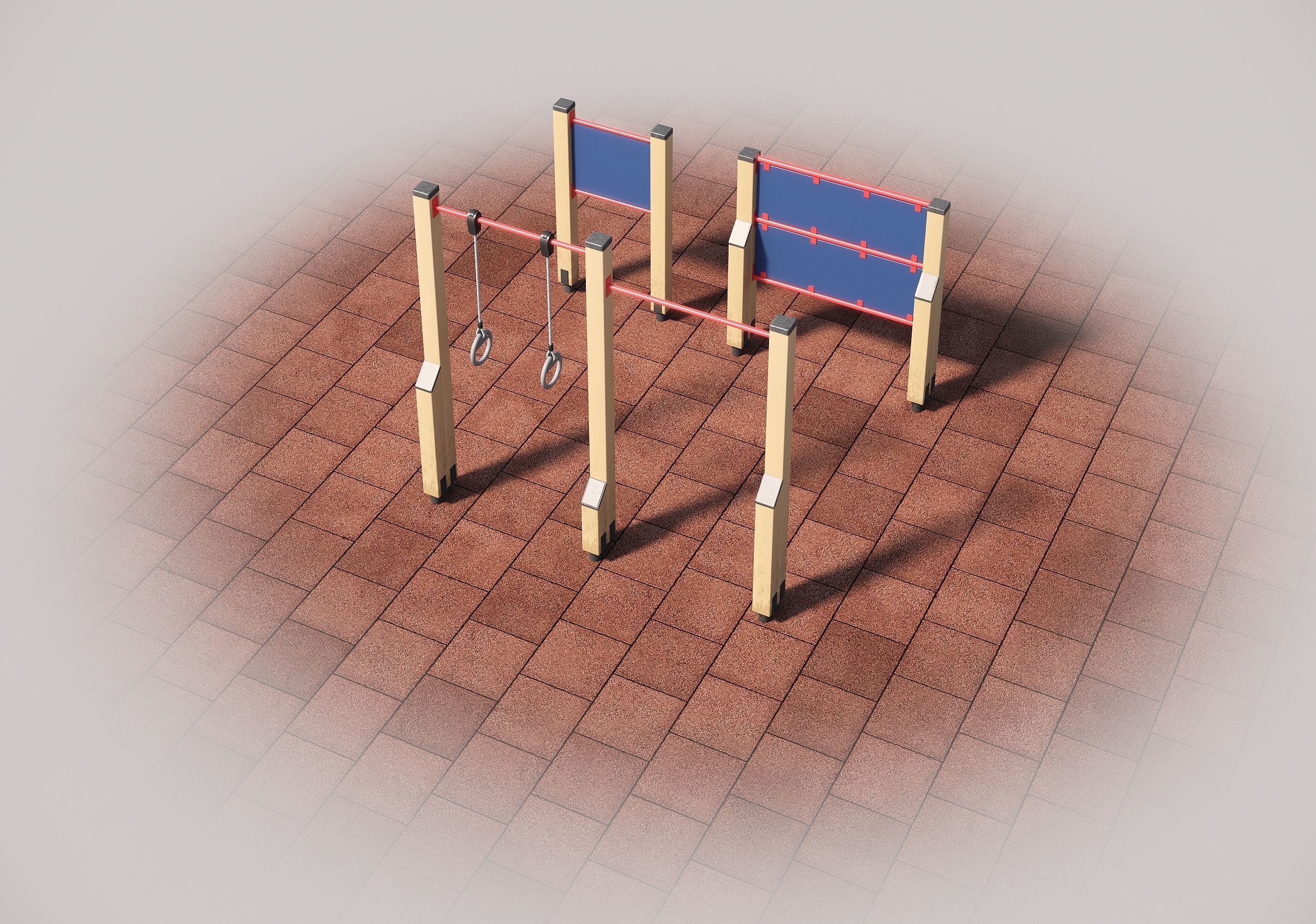 Fitness outdoor area 3D model_17