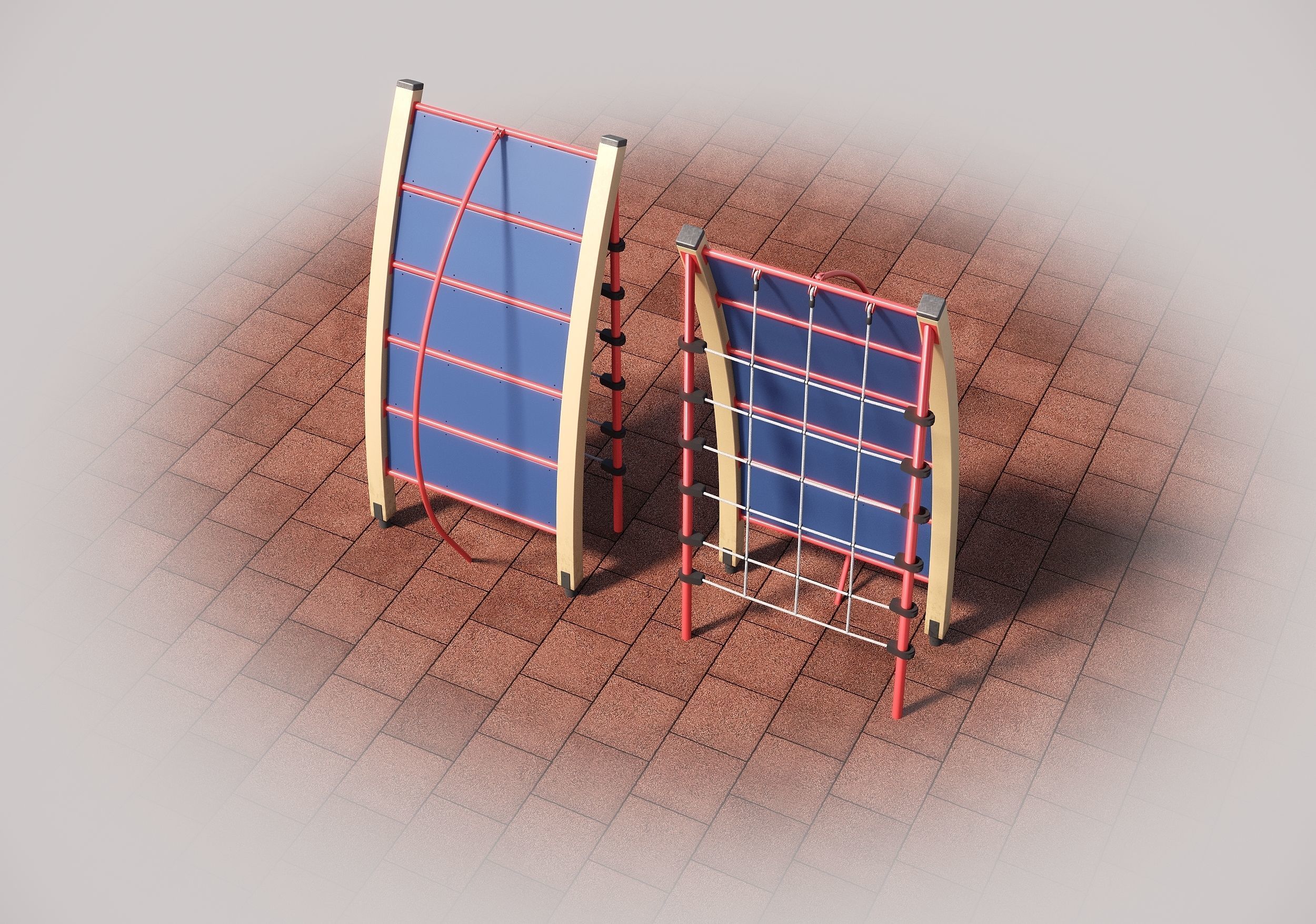 Fitness outdoor area 3D model_14