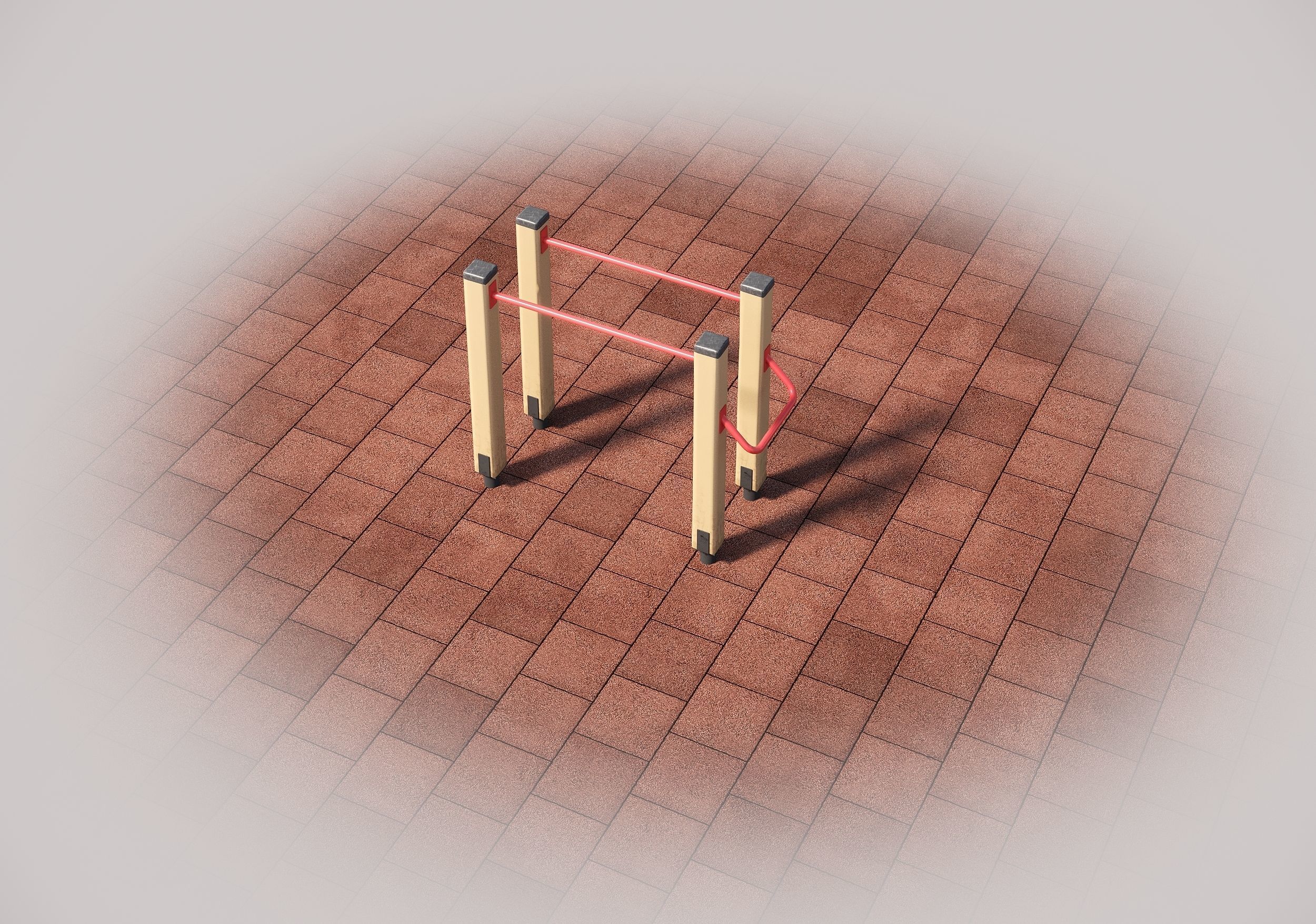 Fitness outdoor area 3D model_13