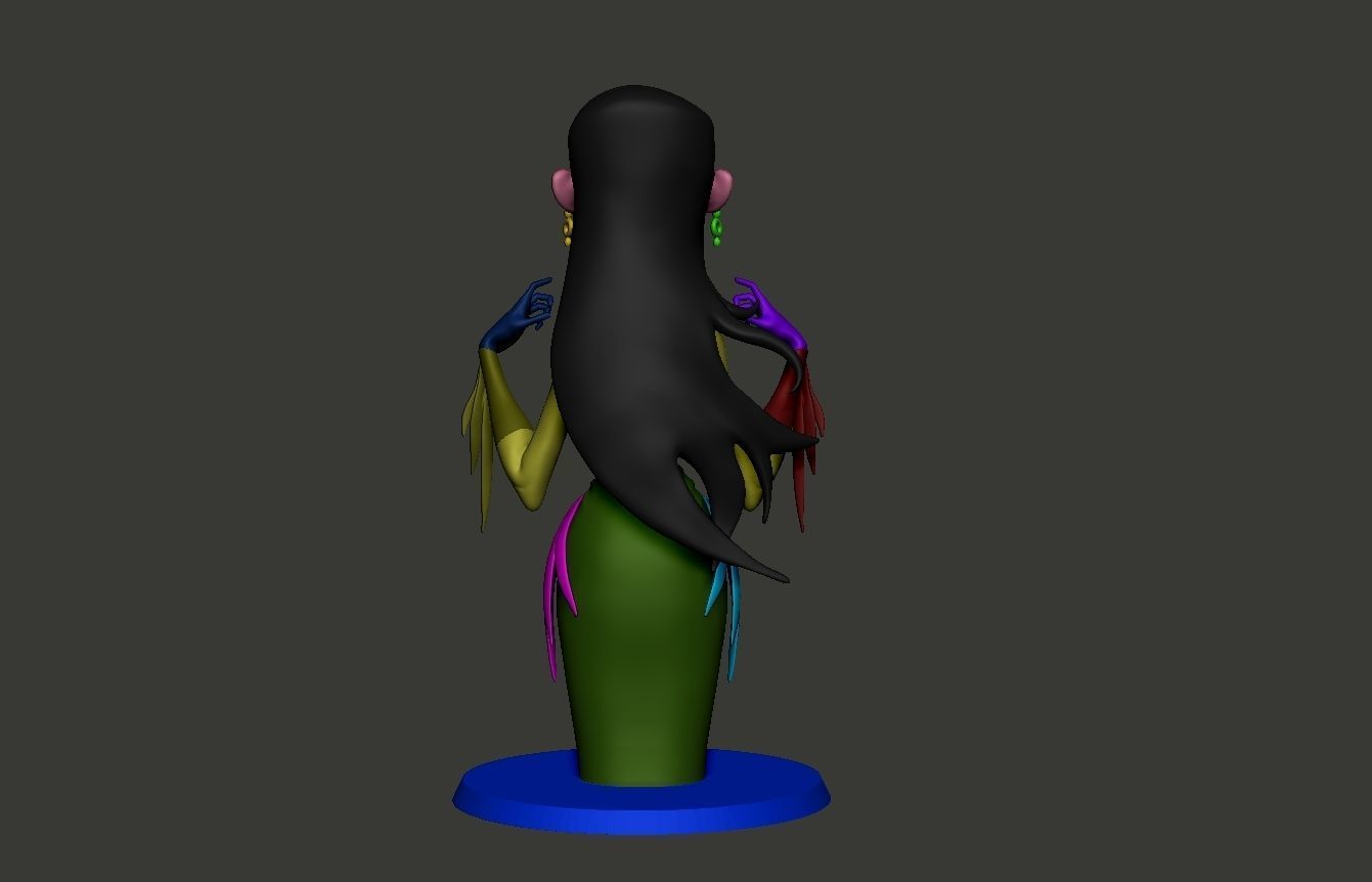 relaxed girl  3D print model_14