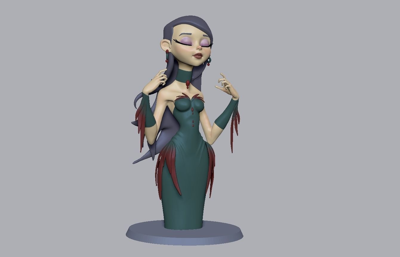 relaxed girl  3D print model_9