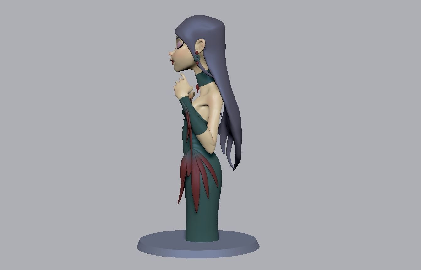 relaxed girl  3D print model_3