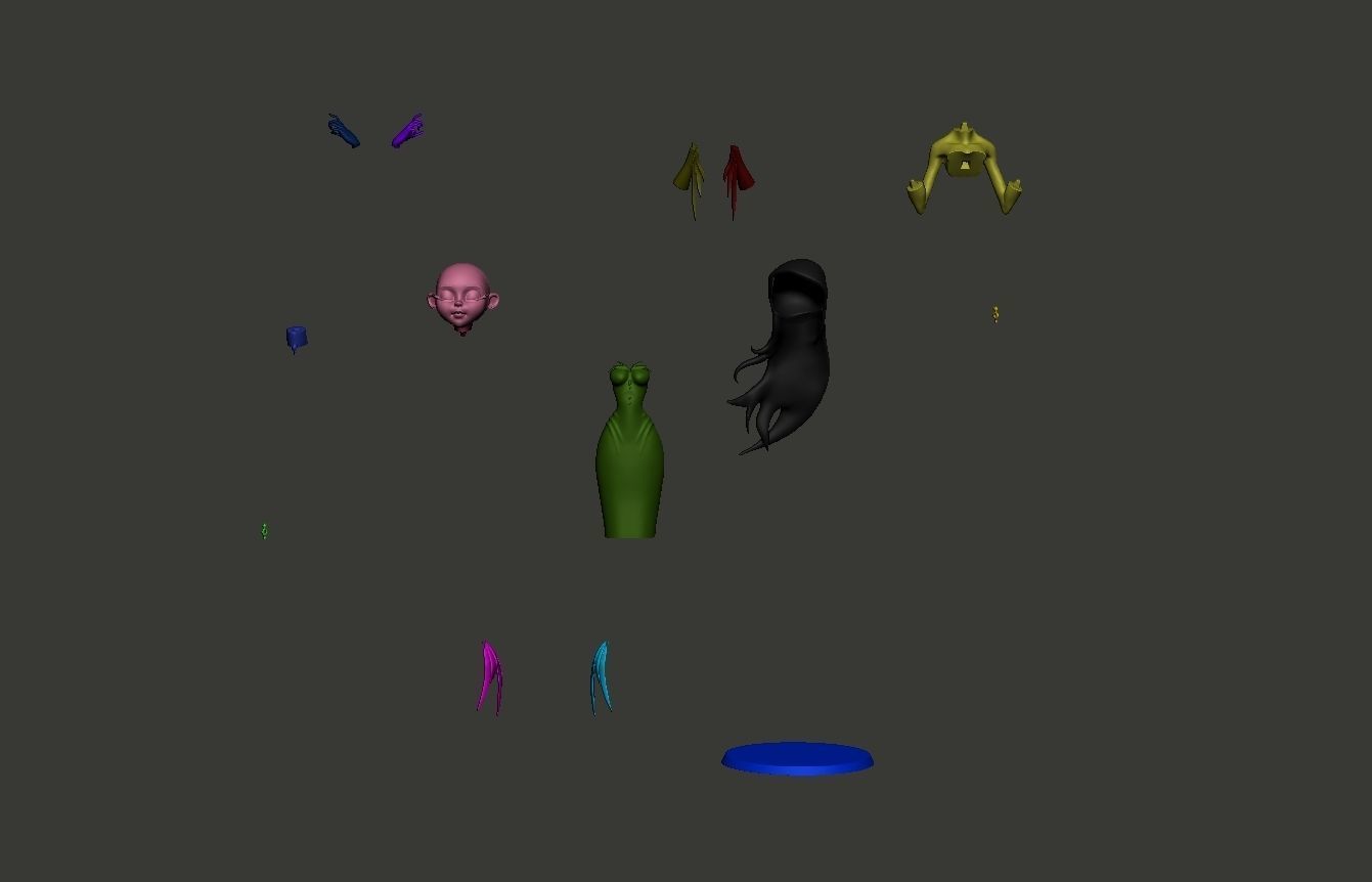 relaxed girl  3D print model_15