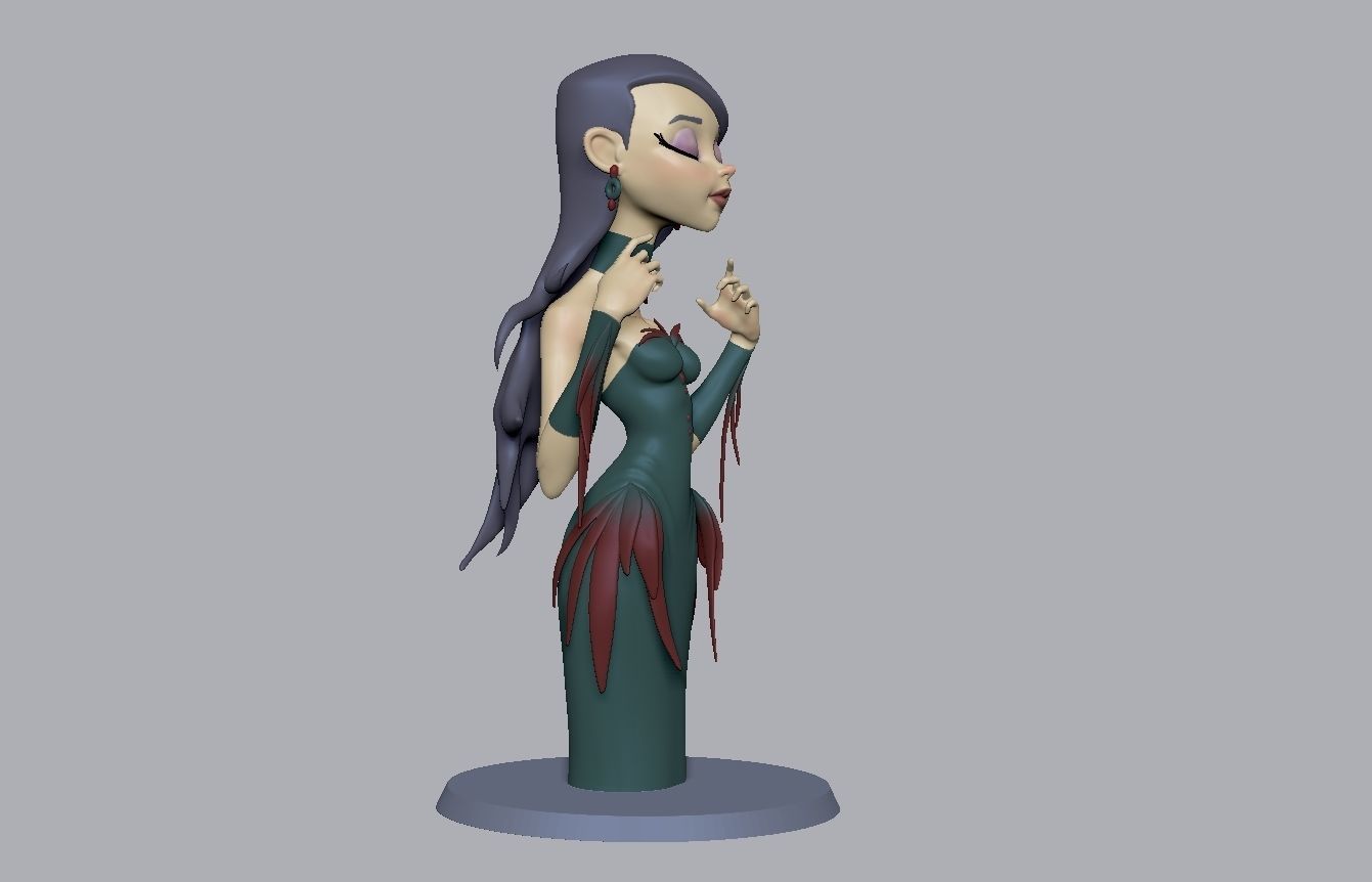 relaxed girl  3D print model_8