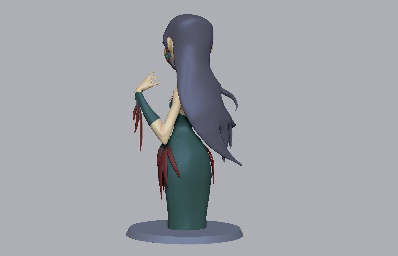 relaxed girl  3D print model_5
