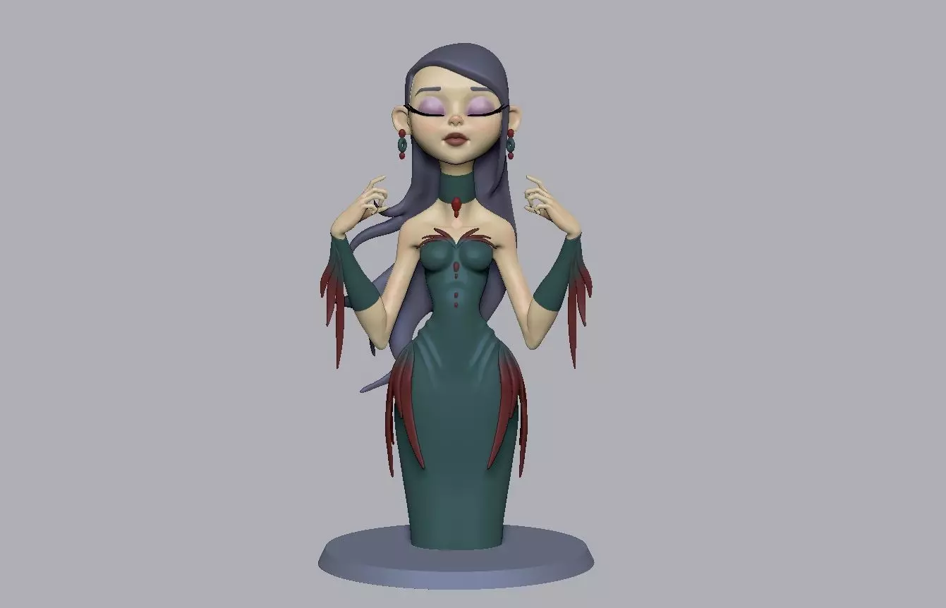 relaxed girl  3D print model_0