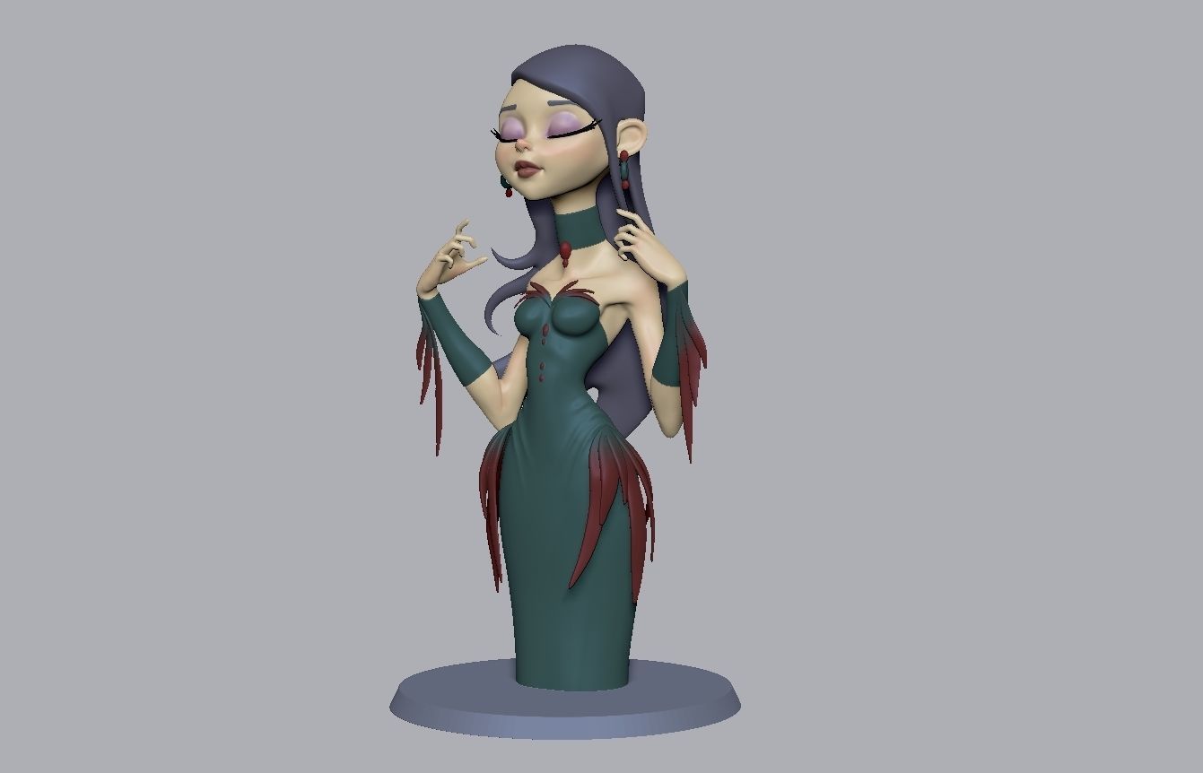 relaxed girl  3D print model_1