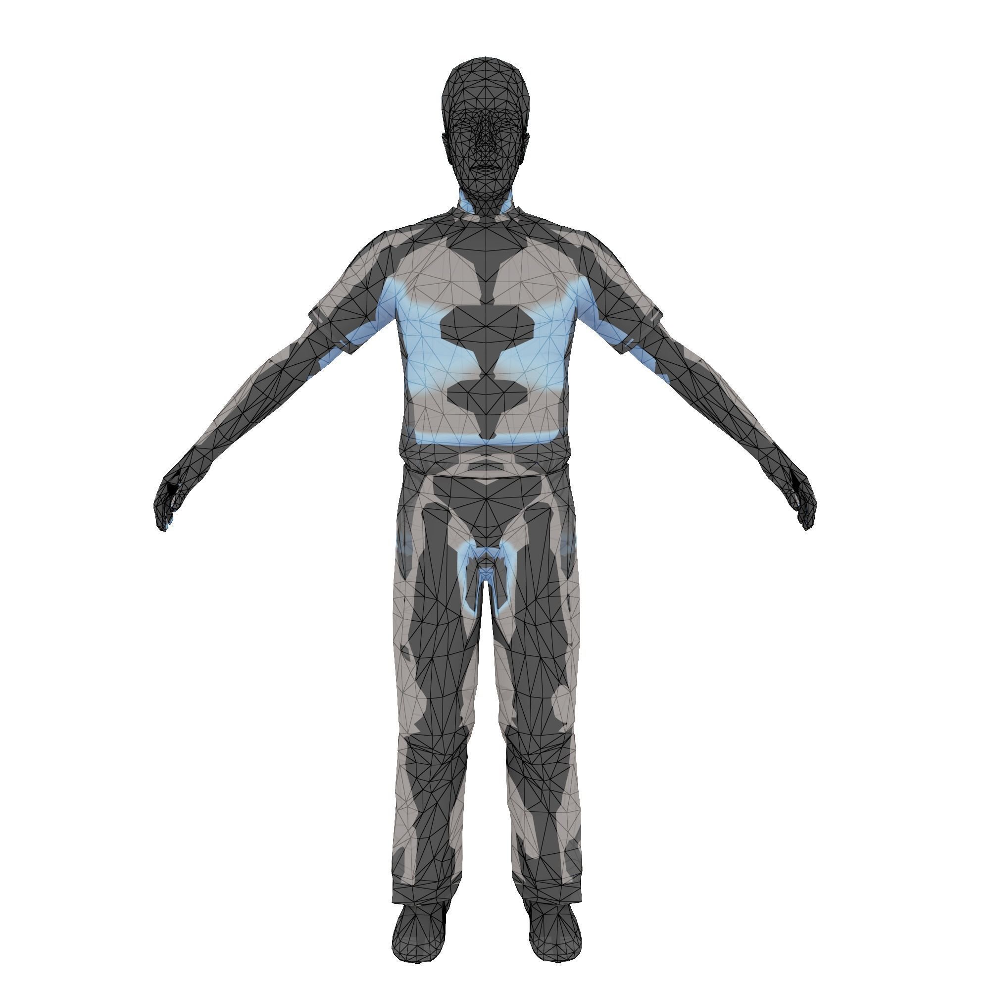 Characters Collection-1 man Low-poly 3D model_27