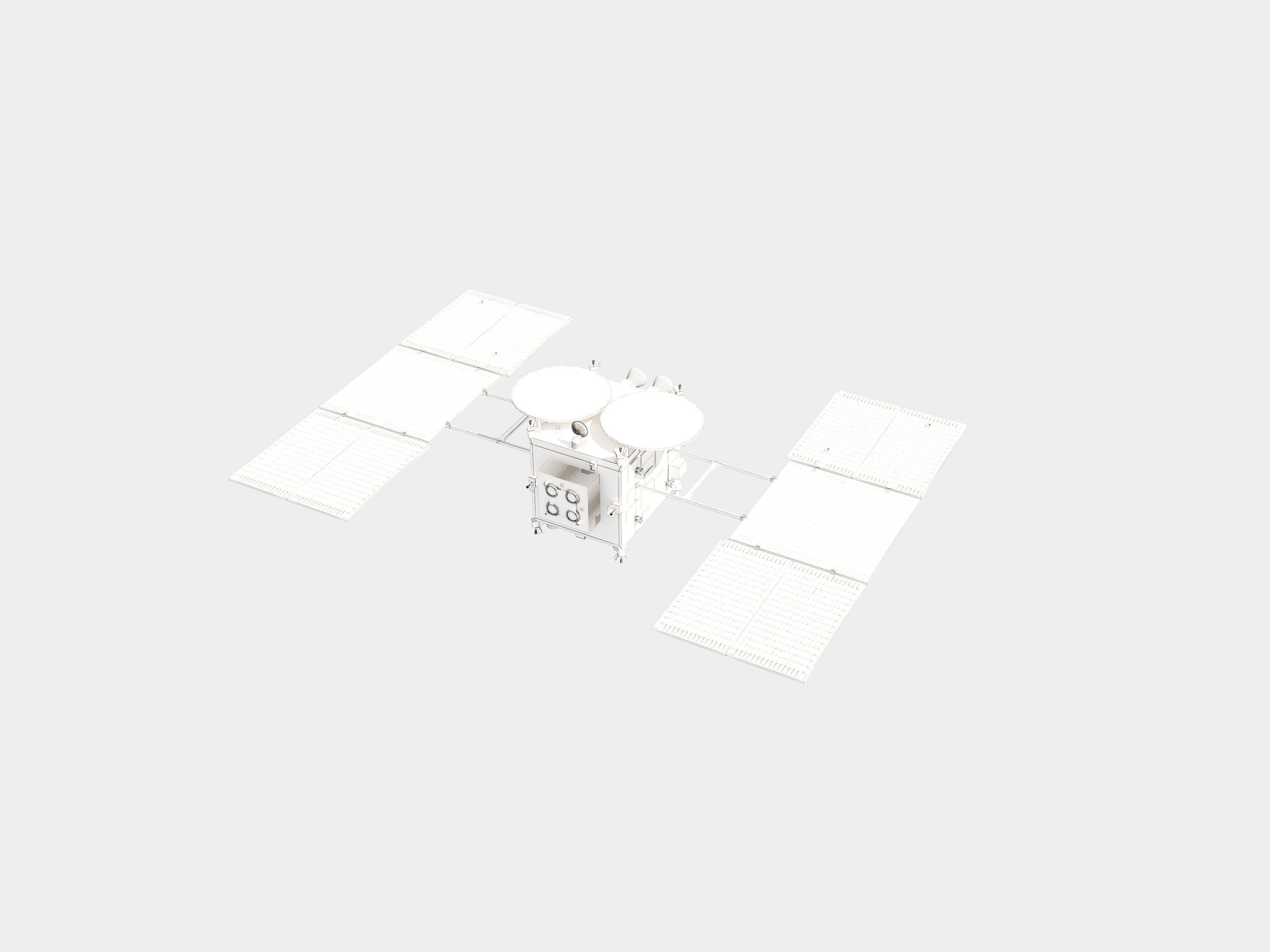 spaceship hayabusa2 Low-poly 3D model_9