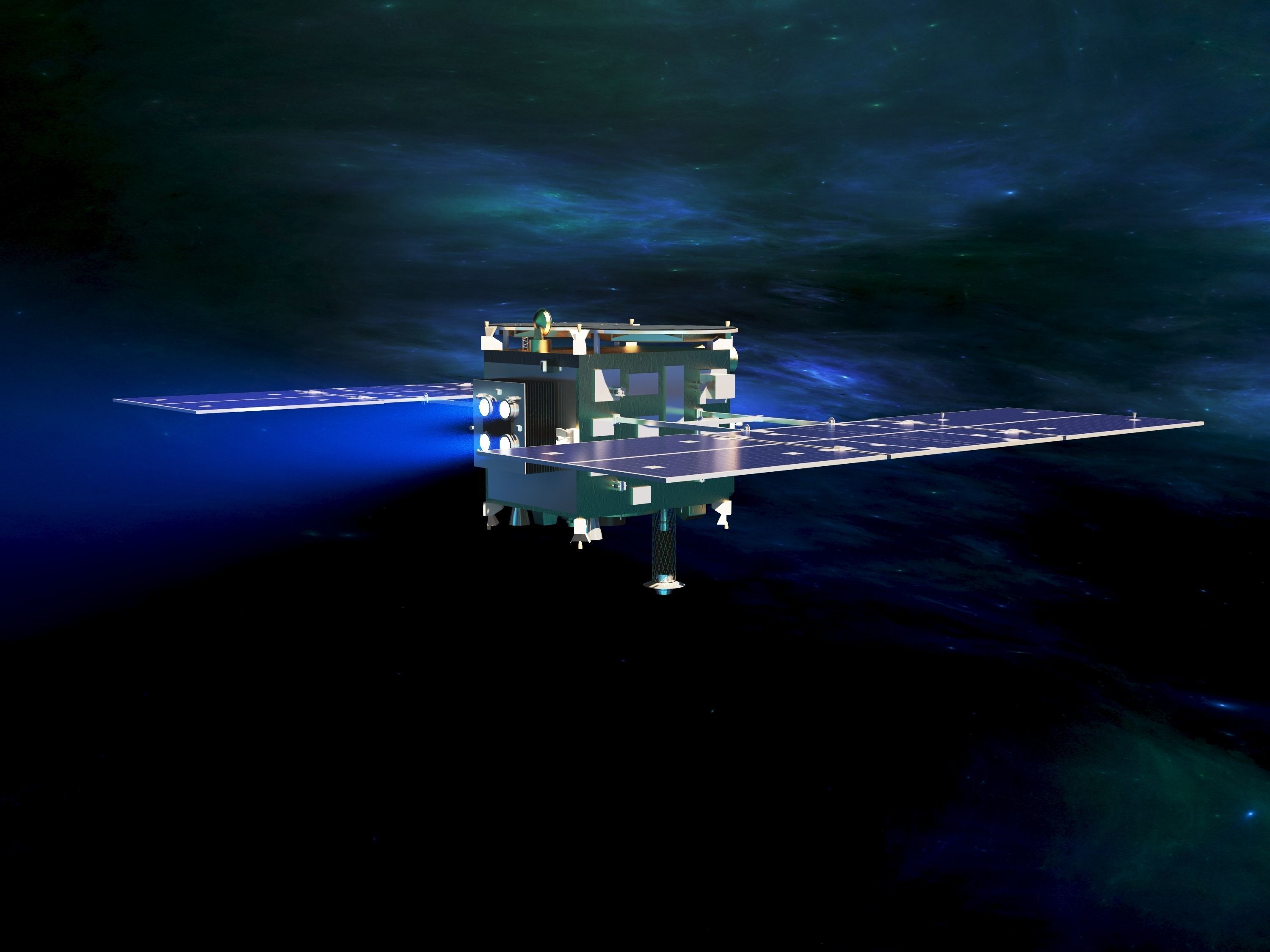 spaceship hayabusa2 Low-poly 3D model_2