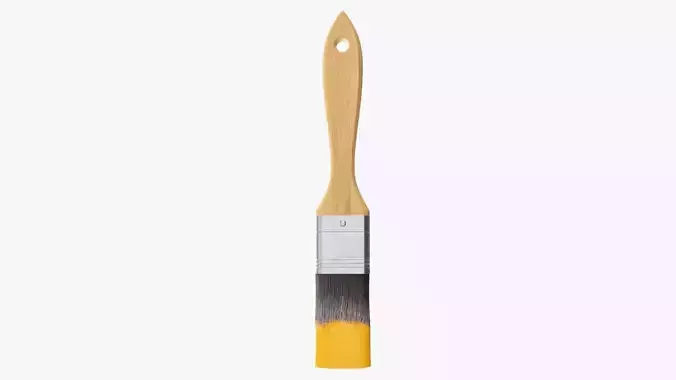 Narrow painting brush 01 3D model