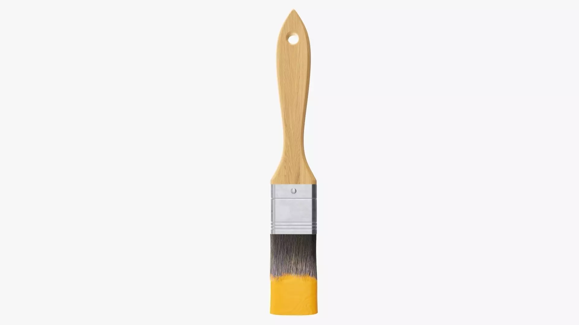 Narrow painting brush 01 3D model_0