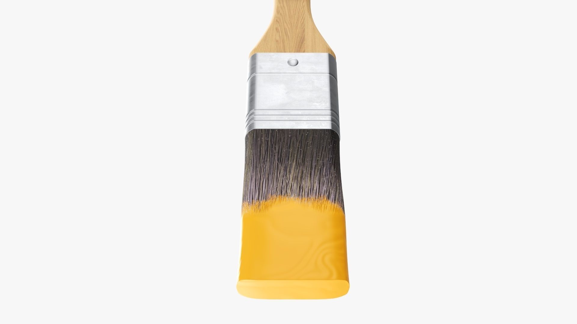 Narrow painting brush 01 3D model_1