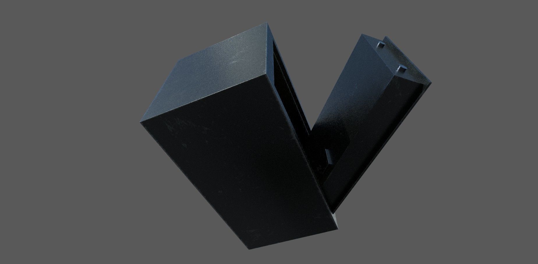 Safe Low-poly 3D model with gold bars inside Low-poly 3D model_5