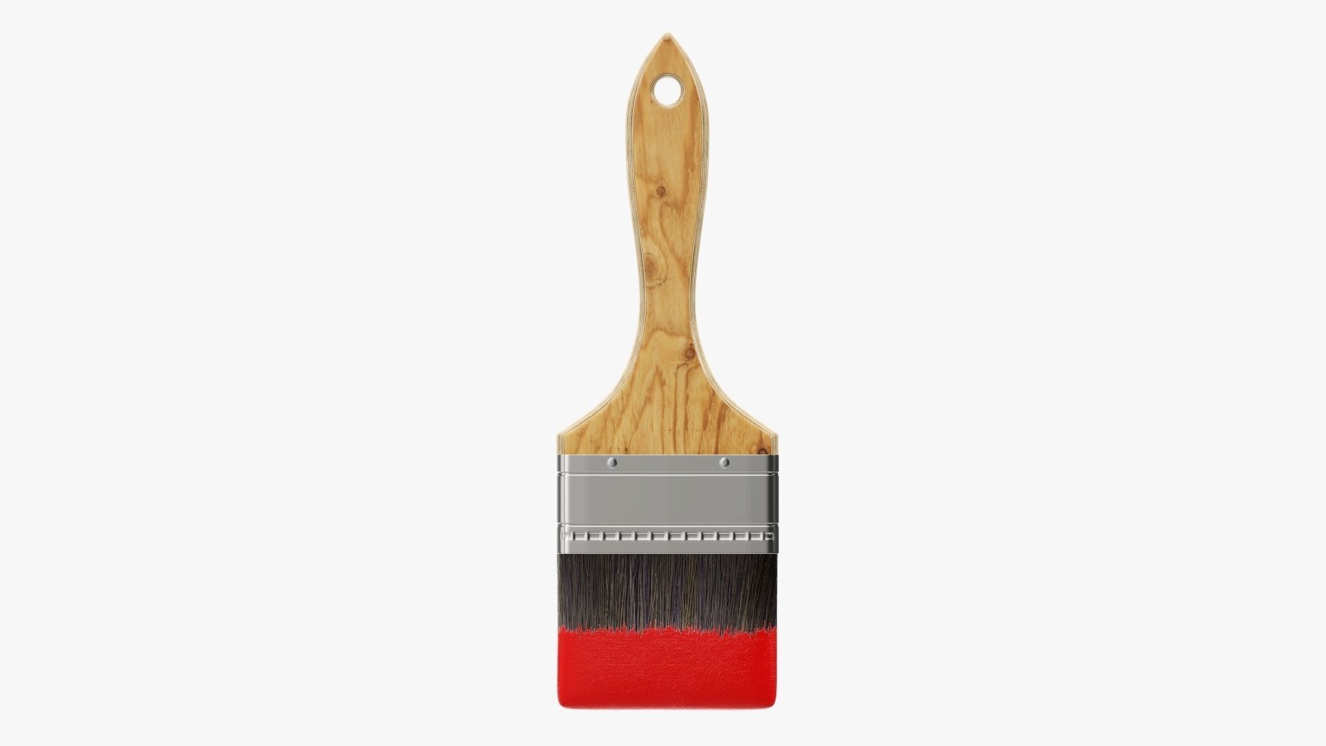 Regular painting brush 02 3D model_3