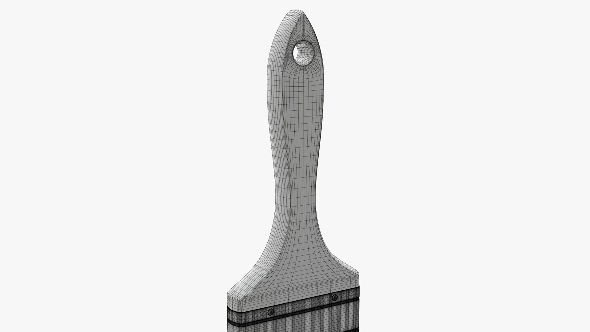 Regular painting brush 02 3D model_8