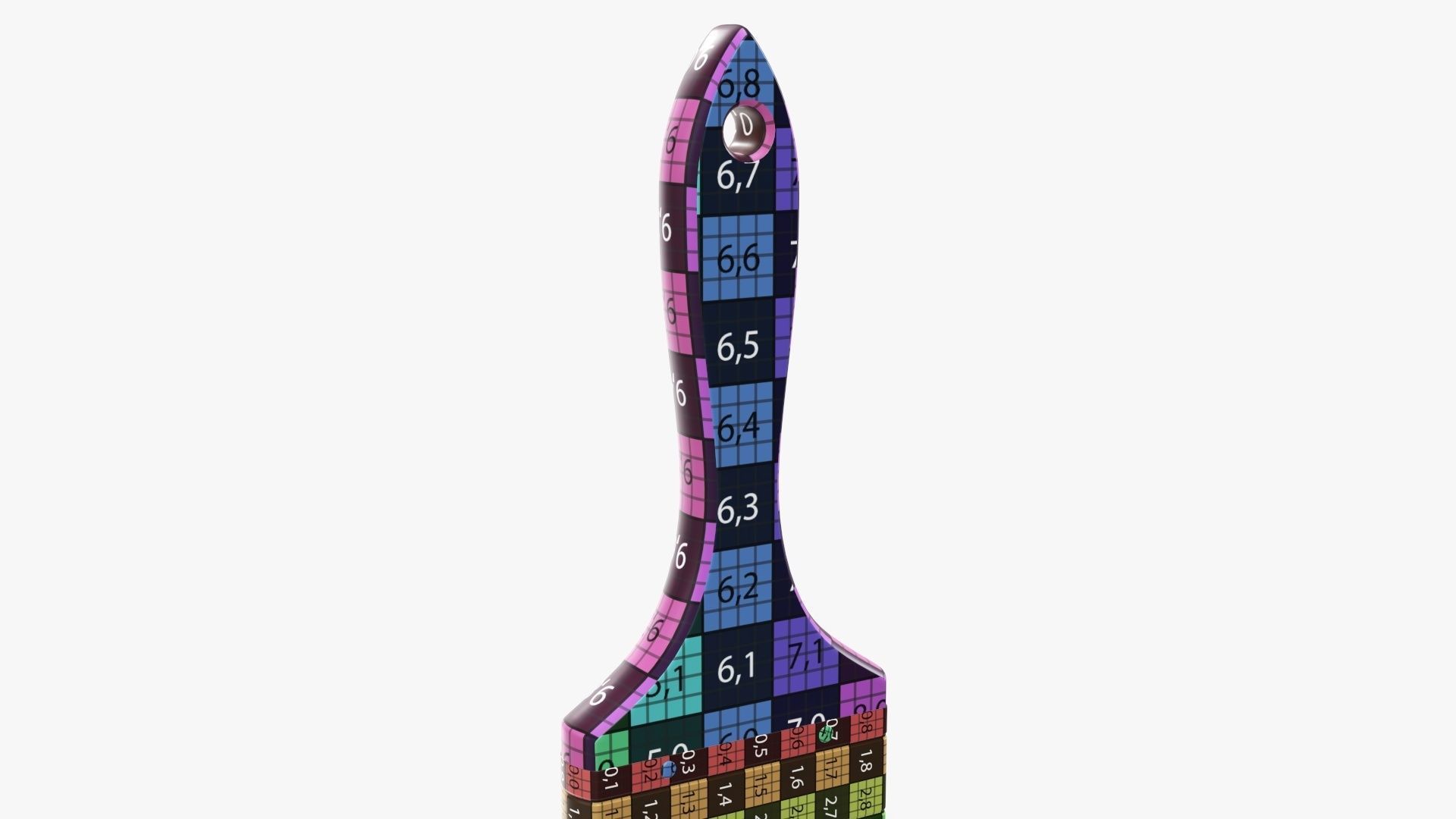 Regular painting brush 02 3D model_14