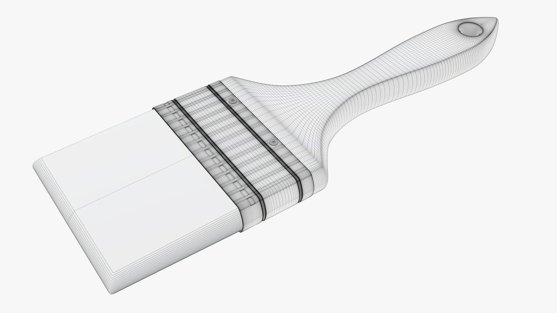 Painting brush regular 03 3D model_5