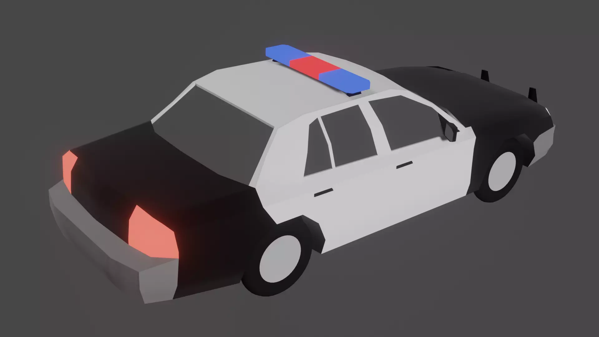 Police car Free low-poly 3D model