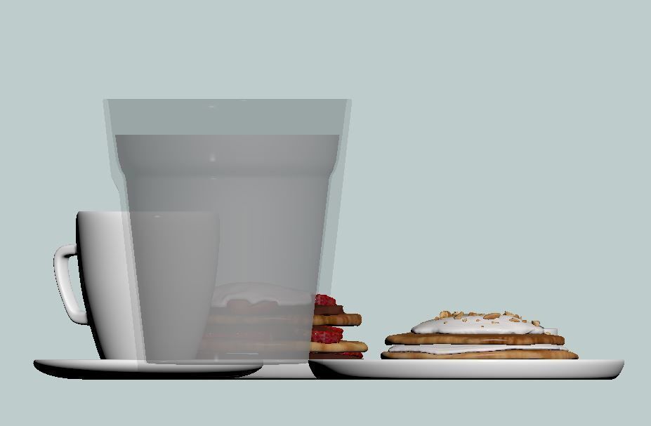 Breakfast Pancake Scene 3D model_12