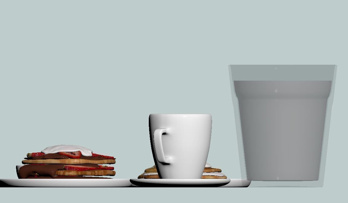 Breakfast Pancake Scene 3D model_13