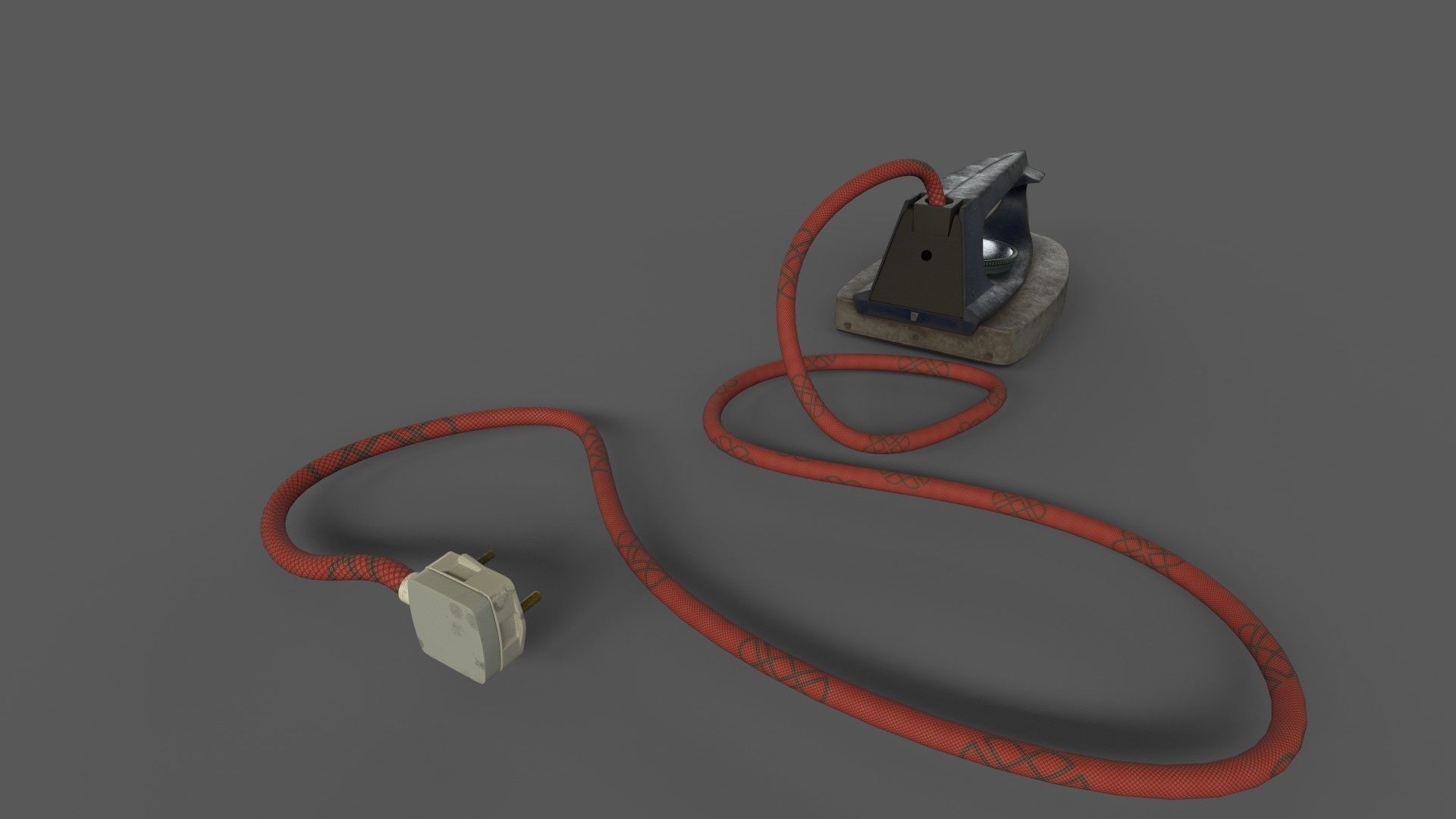 Clothes iron Low-poly 3D model_1