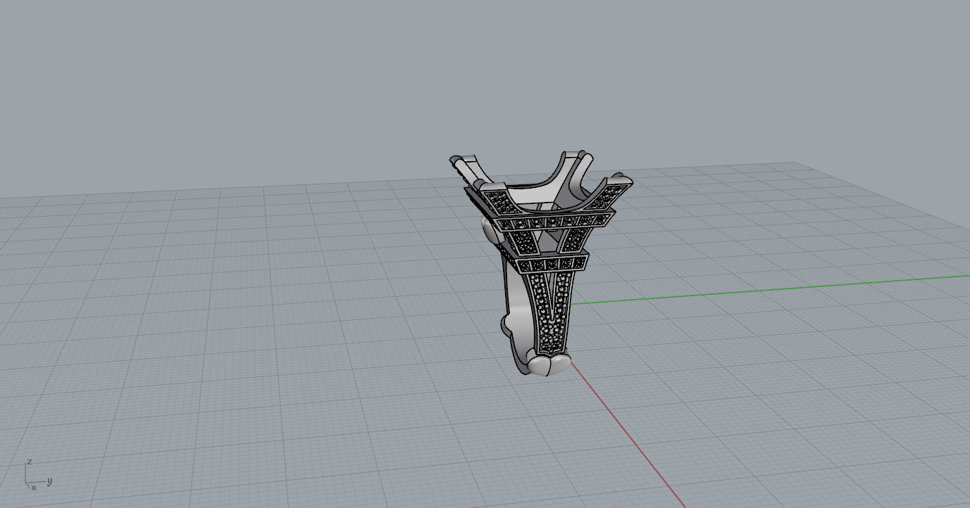 Rings sapphire pendant and ring 3D print model_14