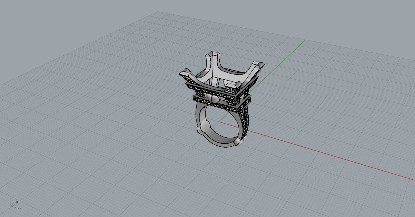 Rings sapphire pendant and ring 3D print model_13