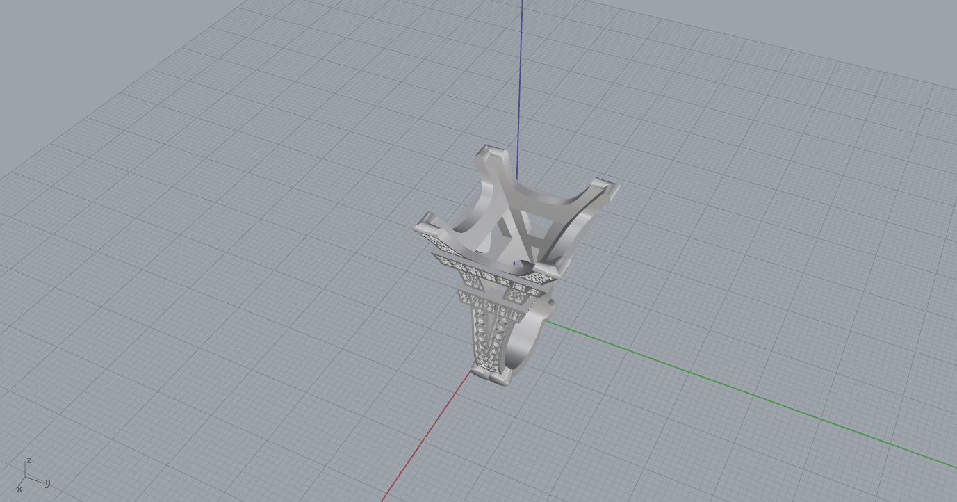 Rings sapphire pendant and ring 3D print model_19