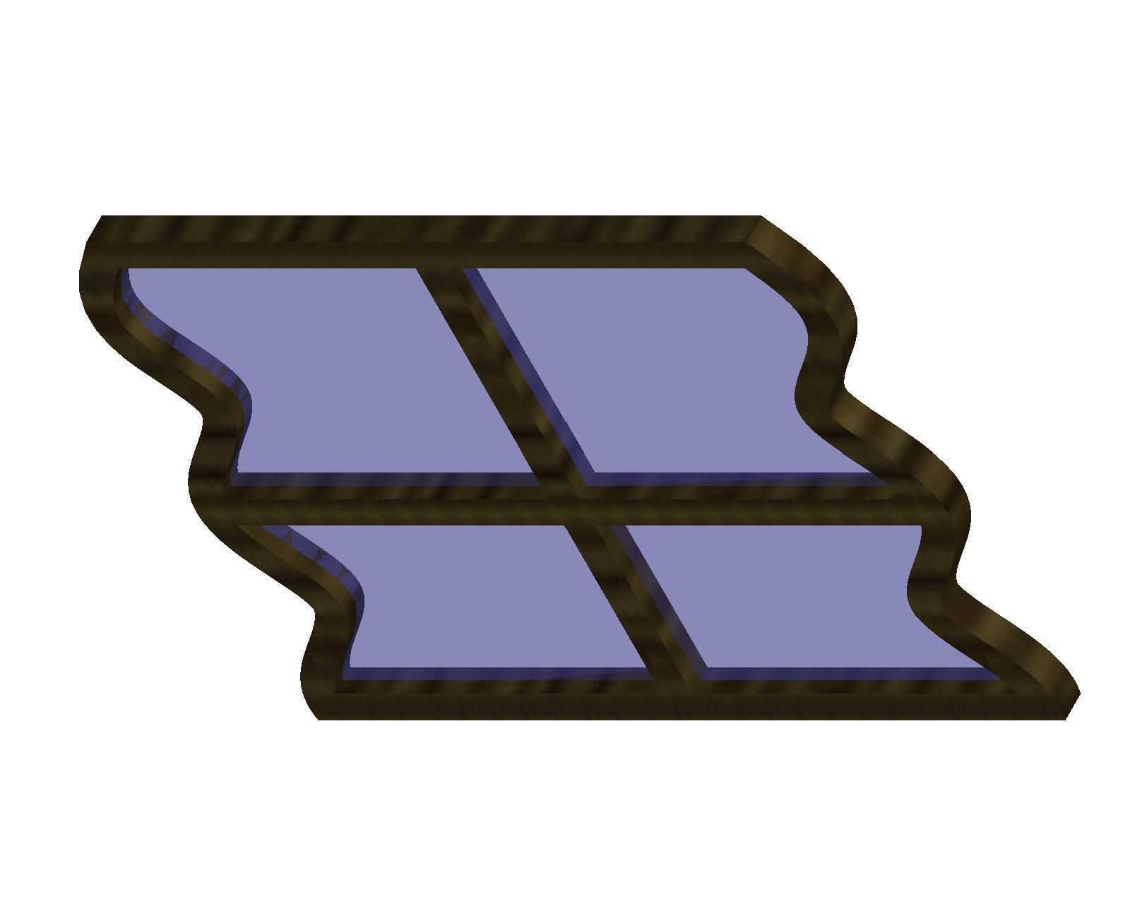 Windows letter b 3D print model_3