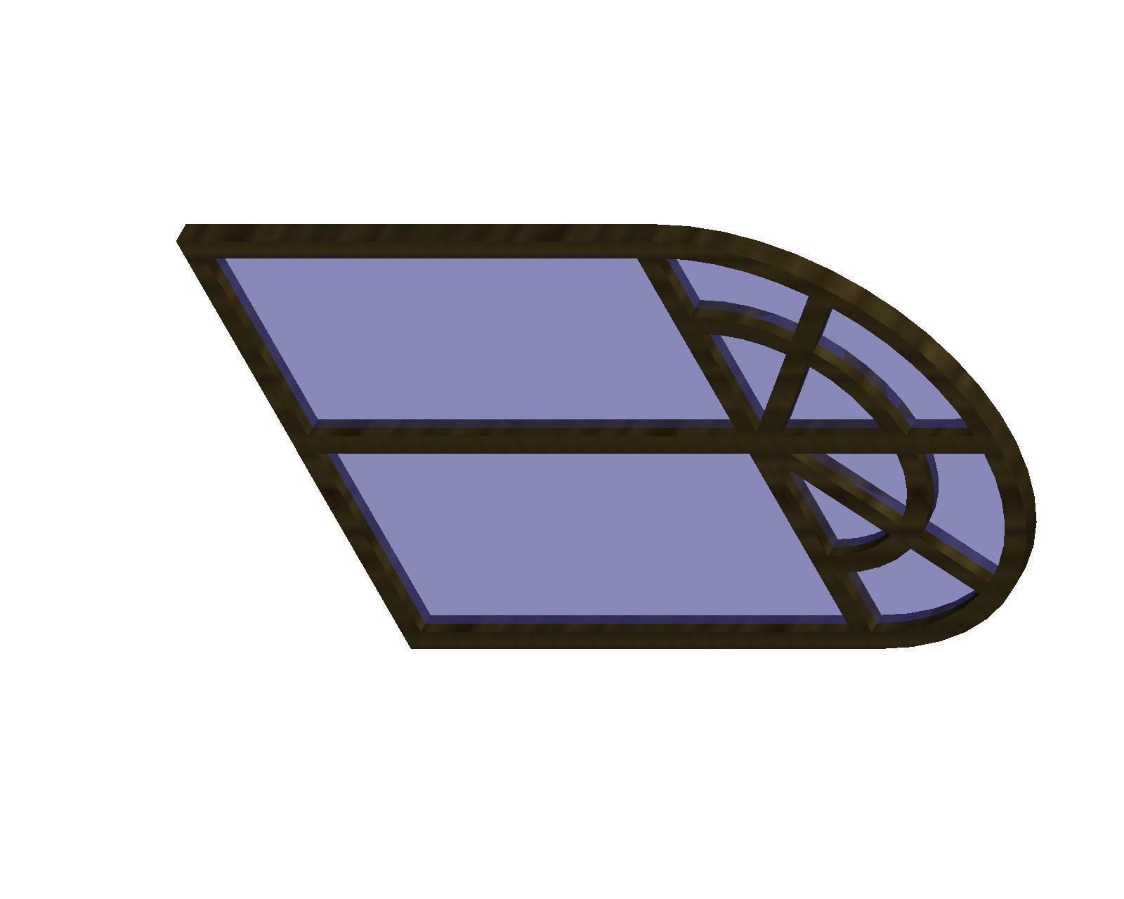 Windows letter b 3D print model_2