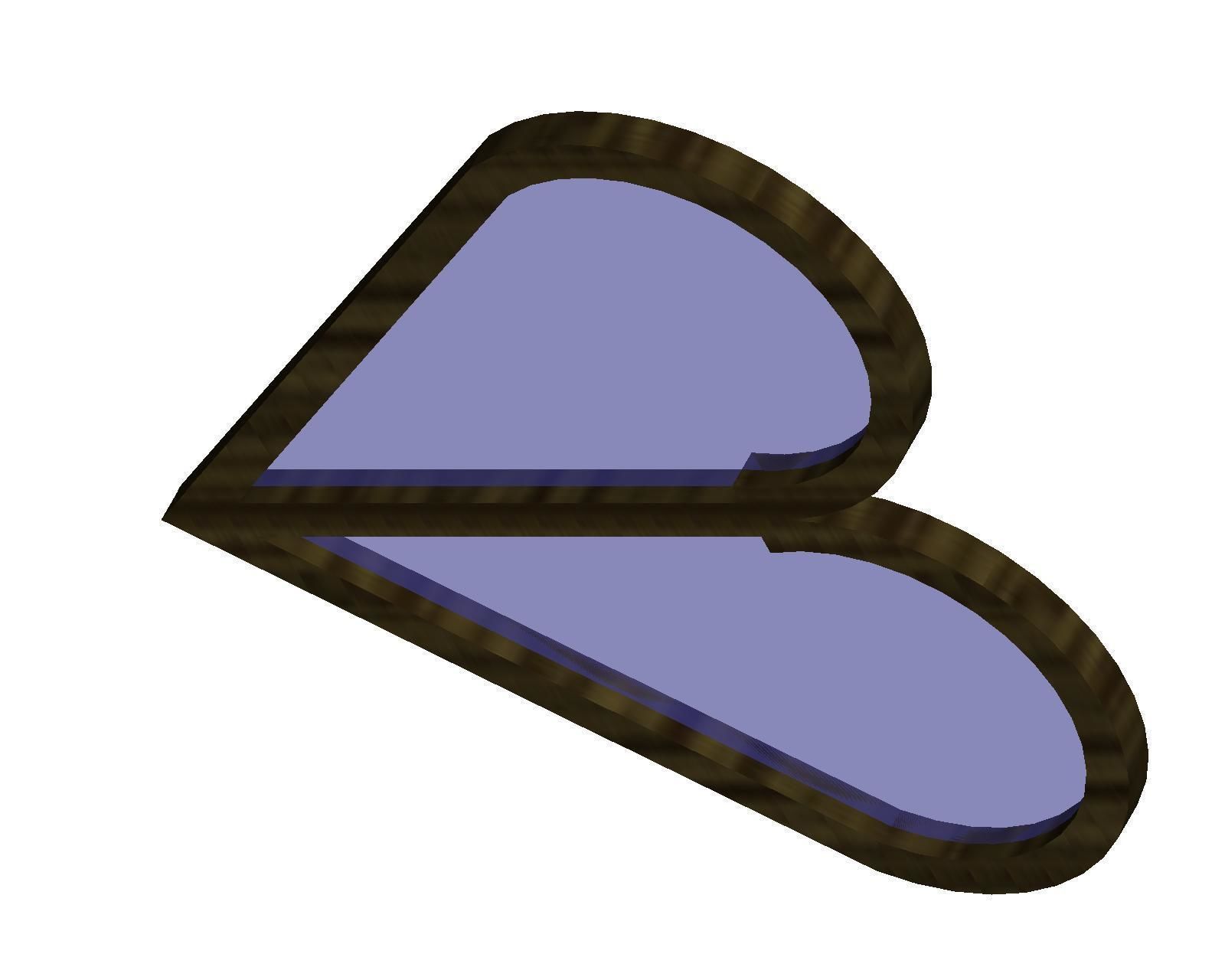 Windows letter b 3D print model_1