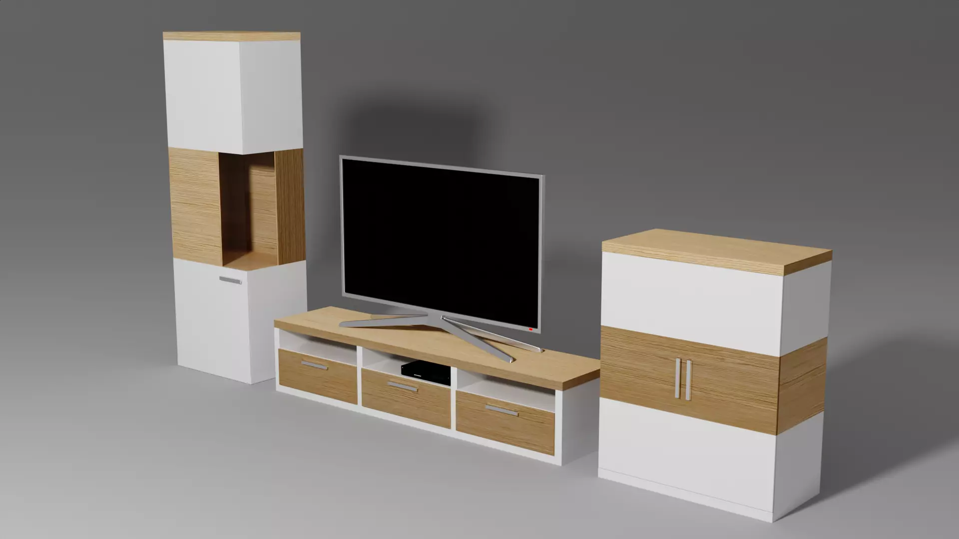 Elegant TV stand 3D model_0