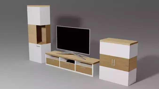 Elegant TV stand 3D model