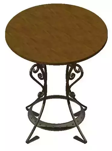 Forged table wood