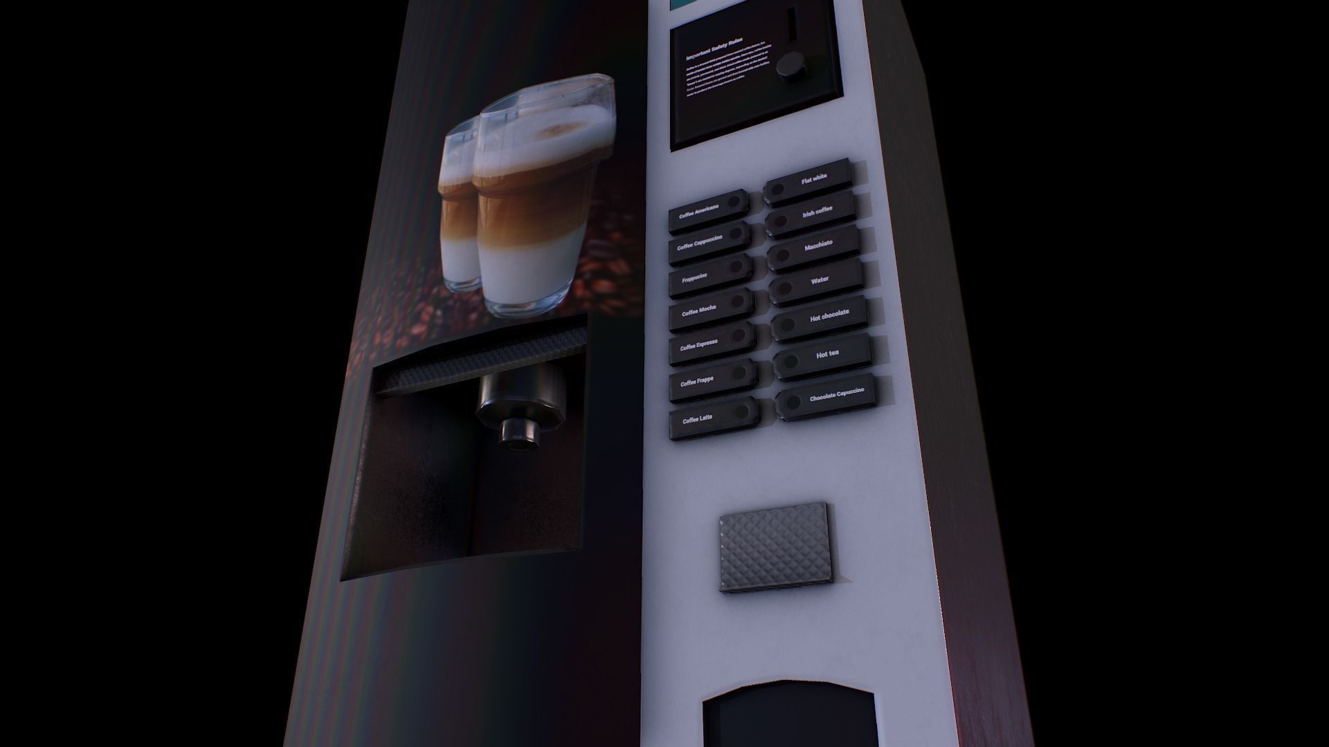 Coffee Vending Machine - Gest Low-poly 3D model_1