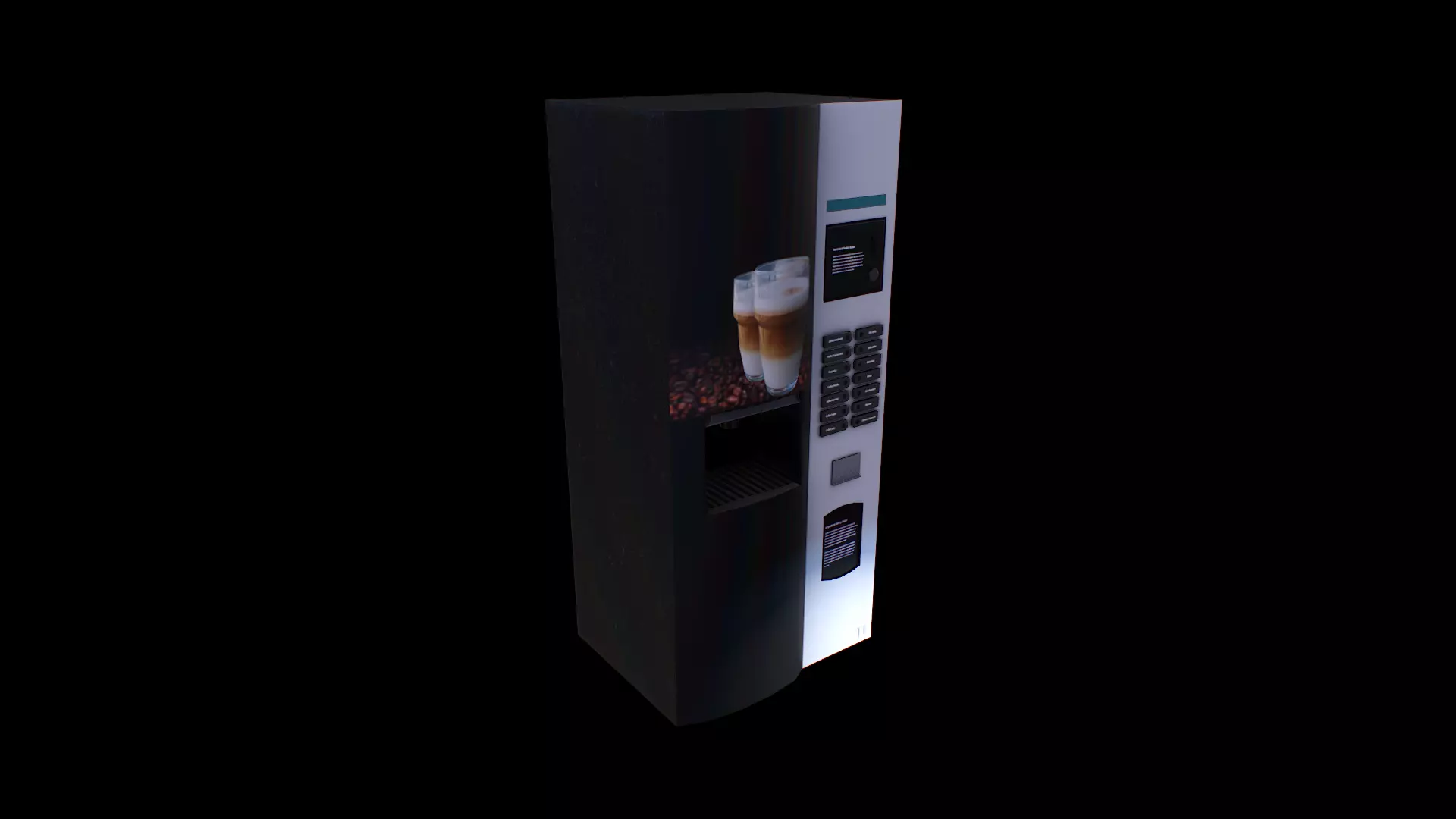 Coffee Vending Machine - Gest Low-poly 3D model_0